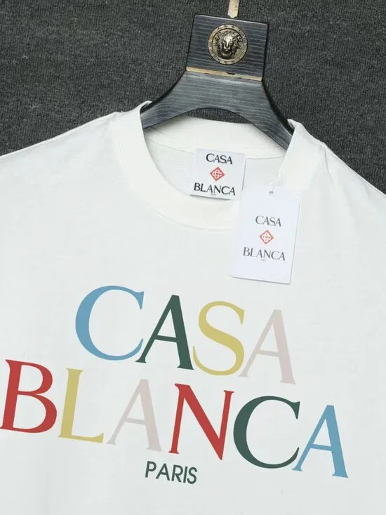 Casablanca colorful letter logo printed white T-shirt - Picture 2 of 8